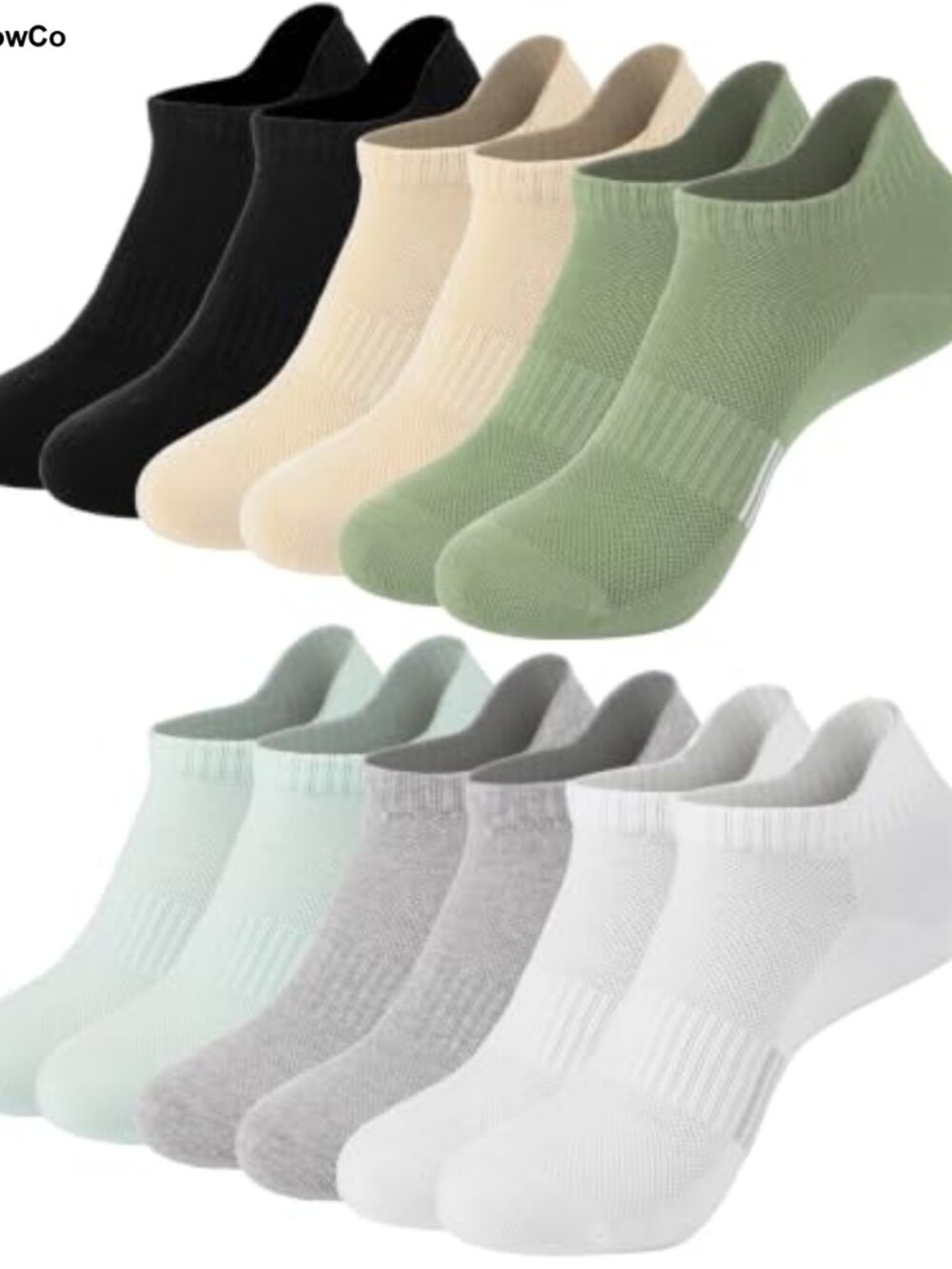 6 Pairs Ankle Cotton Socks Womens Breathable Moisture Wicking Combed Cotton